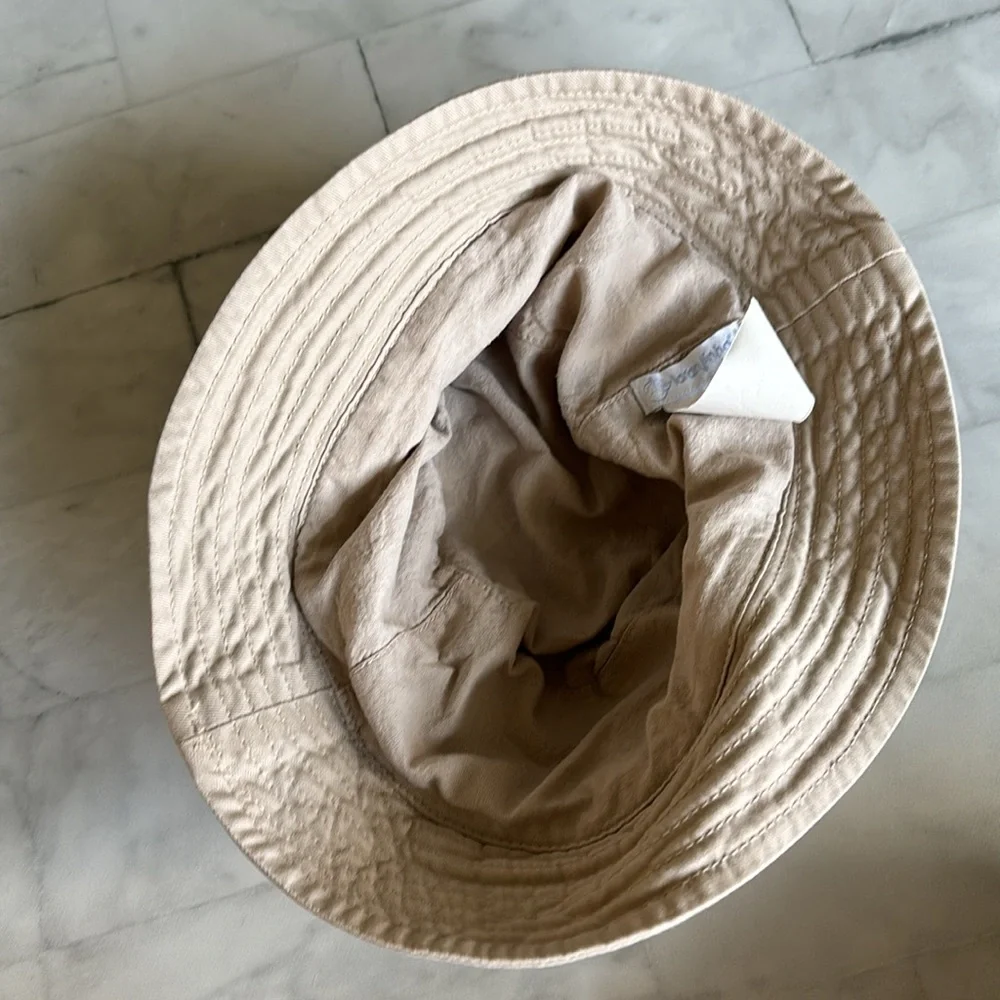 Laranjinha Baby Boys Beige Cotton Sun Hat (12M)